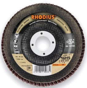 Rhodius 202749 LSZ F1 Lamellenschijf Staal/Inox 125 x 22,23 mm K80 - 1