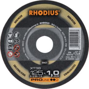 Rhodius 205702 XT38 Trennscheibe dünn Metall/Inox 230 x 1.9 x 22,23 mm