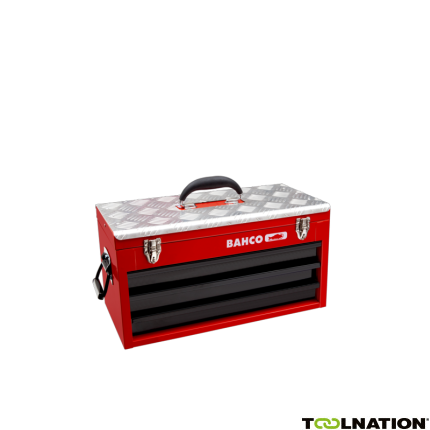 Bahco 1483KHD3RB Robuste Werkzeugbox aus Metall mit 3 Schubladen - 1