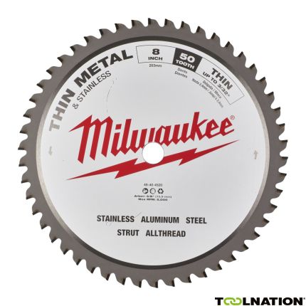 Milwaukee Zubehör 48404520 203 x 15,87 x 50T 50-Zahn Metalls&auml;geblatt - 1