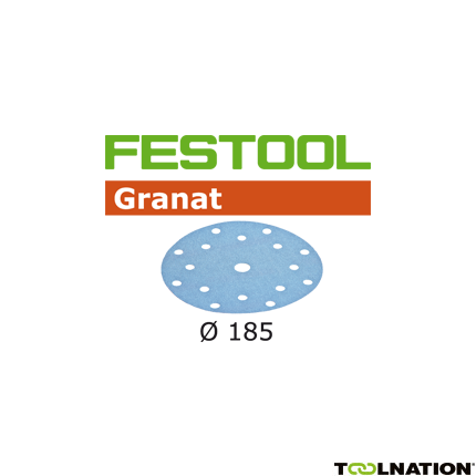 Festool Accessoires 497185 Schuurschijven Korrel 80 Granat 50 stuks STF D185/16 P80 GR/50 - 1