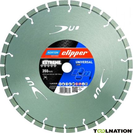 Norton Clipper 70184611438 Extreme Universal Laser Diamant-Sägeblatt 400 x 25,4 mm - 1