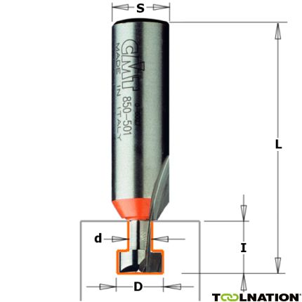 CMT 9,5 mm T-Nutenfräser-Schaft 12 mm - 1
