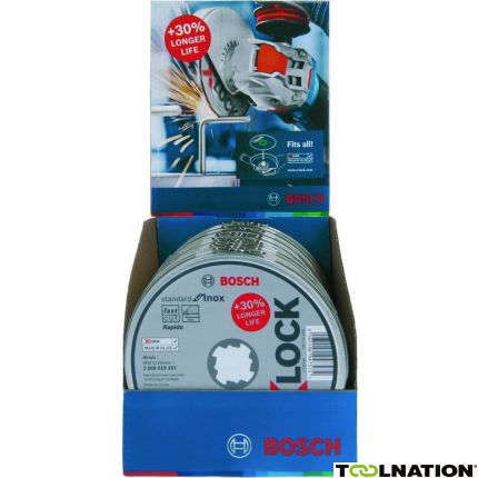 Bosch Blau Zubehör 2608619267 X-LOCK Standard for Inox 10 x 125 x 1 x 22,23 mm Trennscheibe gerade  WA 60 T BF, 10 x 125 x 1 x 22.23 mm - 1