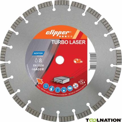 Norton Clipper 70184694469 Classic Turbo Laser Diamant-Sägeblatt 350 x 20 mm - 1