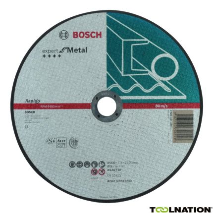 Bosch Blau Zubehör 2608603400 Trennscheibe gerade Expert for Metal - Rapido AS 46 T BF, 230 mm, 1,9 mm - 1