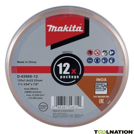 Makita Zubehör D-65969-12 Trennscheibe 125x1,2mm INOX - 1