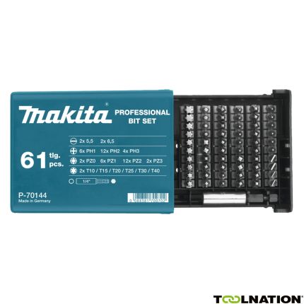 Makita P-70144 61-teiliges Bit-Set in hochwertiger Kunststoffbox. - 1