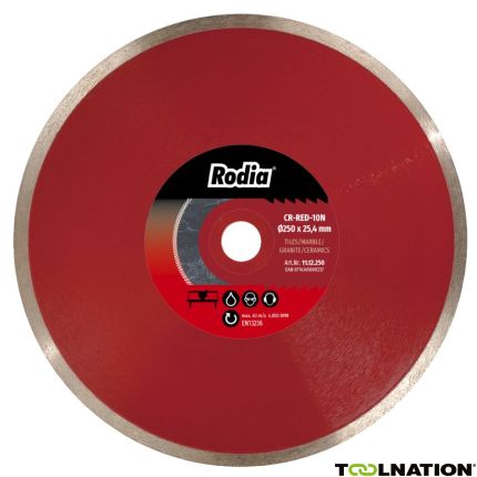 Rodia 11.12.200 CR-RED-10N Diamantscheibe 200 x 25,4 mm Premium-Fliesen - 1