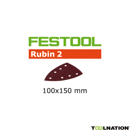 Festool Accessoires 499143 Schuurbladen Rubin 2 STF Delta/100x150/7 P80 RU/10 - 1