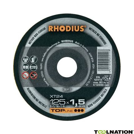 Rhodius 205914 XT24 doorslijpschijf dun Aluminium 230 x 1.9 x 22,23 mm - 1