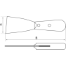 Bahco 215500400 Farbschaber mit Kohlenstoffstahl-Klinge und Holzgriff, 40 × 215 mm - 2
