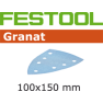 Festool Accessoires 497136 Schuurbladen Granat STF DELTA/7 P60 GR/50 - 1