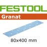 Festool Accessoires 497157 Schuurstroken Korrel 40 Granat 50 stuks STF 80x400 P40 GR/50 - 1