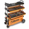 Beta 027000201 27000201 C27S Zusammenklappbarer mobiler Werkzeugwagen 2 Schubladen Orange - 2