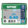 SPAX 1197000600403 Edelstahlschraube 6 x 40 mm, Senkkopf, T-STAR plus T30 - 200 Stück - 1