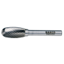 Bahco E0816C06 8 mm x 16 mm Rotorfräser aus Hartmetall für Metall, Tropfenform grob 12 TPI 6 mm - 1