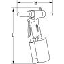 KS Tools 515.3102 Pneumatische Blindnietpistole, 2,4-3,2-4,8 mm - 1