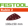 Festool Accessoires 499142 Schuurbladen Rubin 2 STF Delta/100x150/7 P60 RU/10 - 1