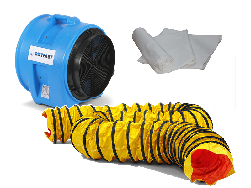 Dryfast DAF7500LSAU Axialventilator 1 Staubbeutel 1 Luftschlauch 10 m