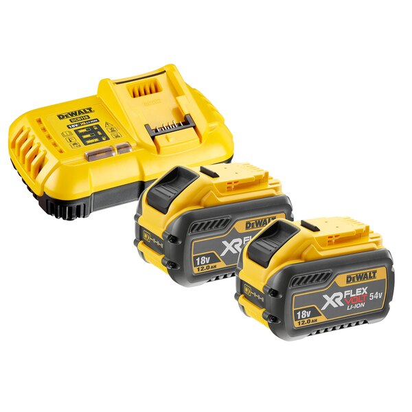 DeWalt Zubehör DCB118Y2-QW FlexVolt Starter Kit - 2 x FlexVolt Akku 54V 12,0 Ah Li-Ion + DCB118 Schnellladegerät