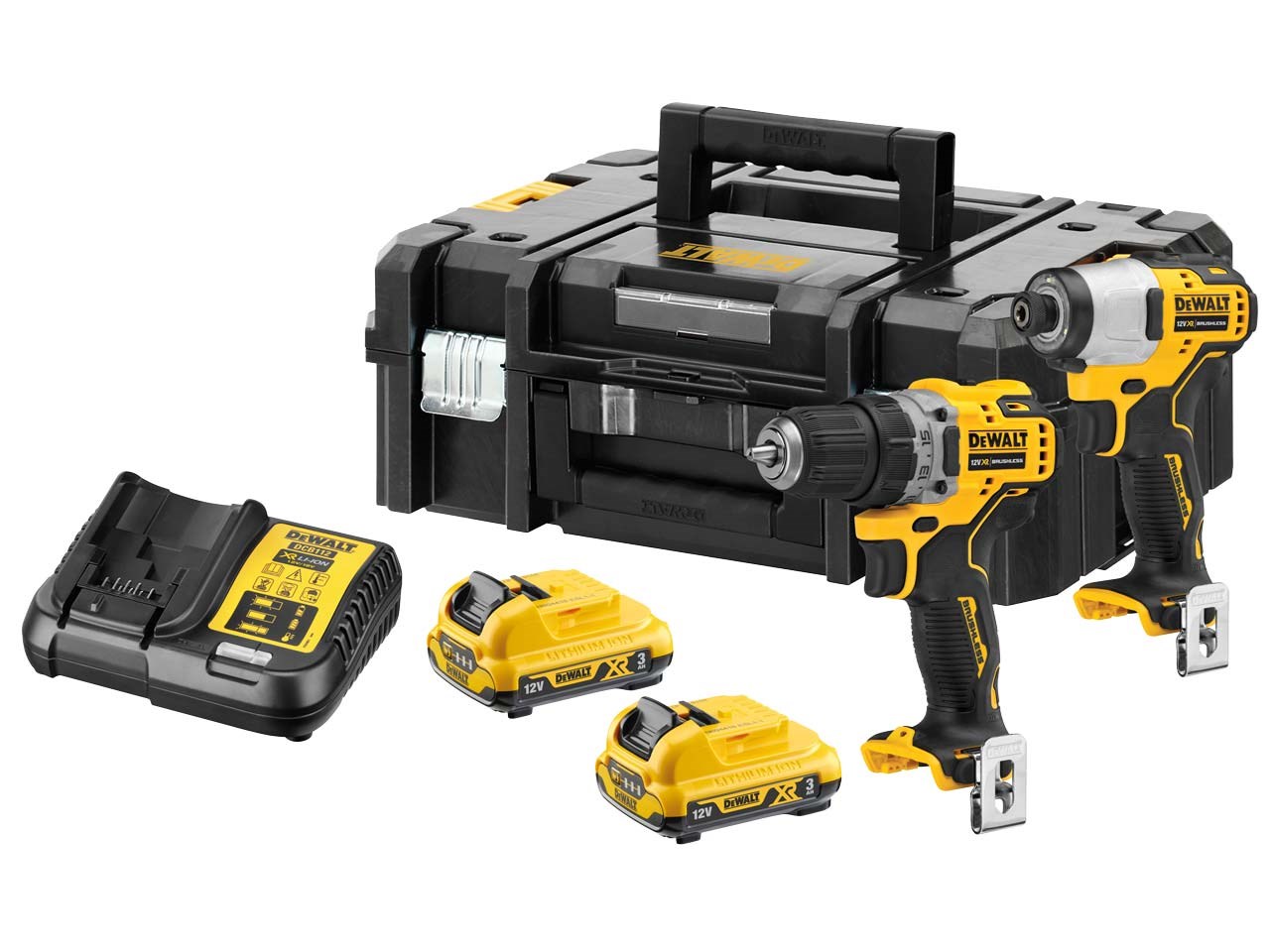 DeWalt DCK2110L2T-QW DCK2110L2T Aktion-Set DCD701 Bohrschrauber + DCF801 ??Schlagschrauber 12 V 3,0 Ah Li-ion