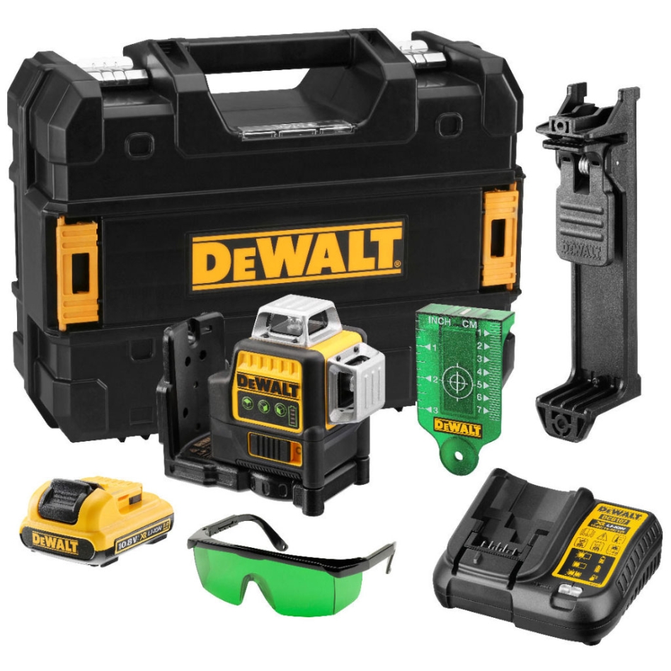 DeWALT DCE089D1G-QW Multilinienlaser grüne Strahl 10.8V 2.0Ah XR Li-Ion
