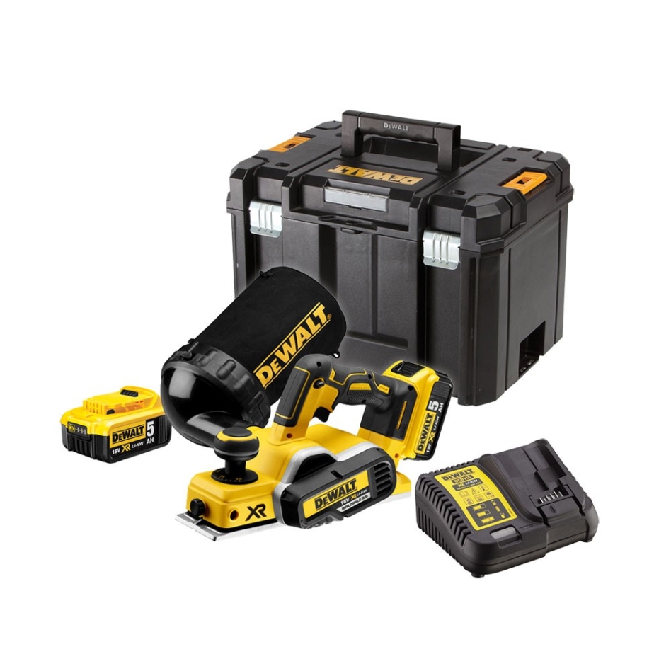 DeWALT DCP580P2-QW DCP580P2 Akku-Hobel 18 Volt 5.0 Ah Li-Ion im TSTAK
