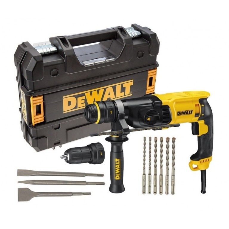 DeWalt D25134KP-QS Kombihammer mit Schnellspann-Bohrfutter SDS-Plus 800 Watt 26 mm