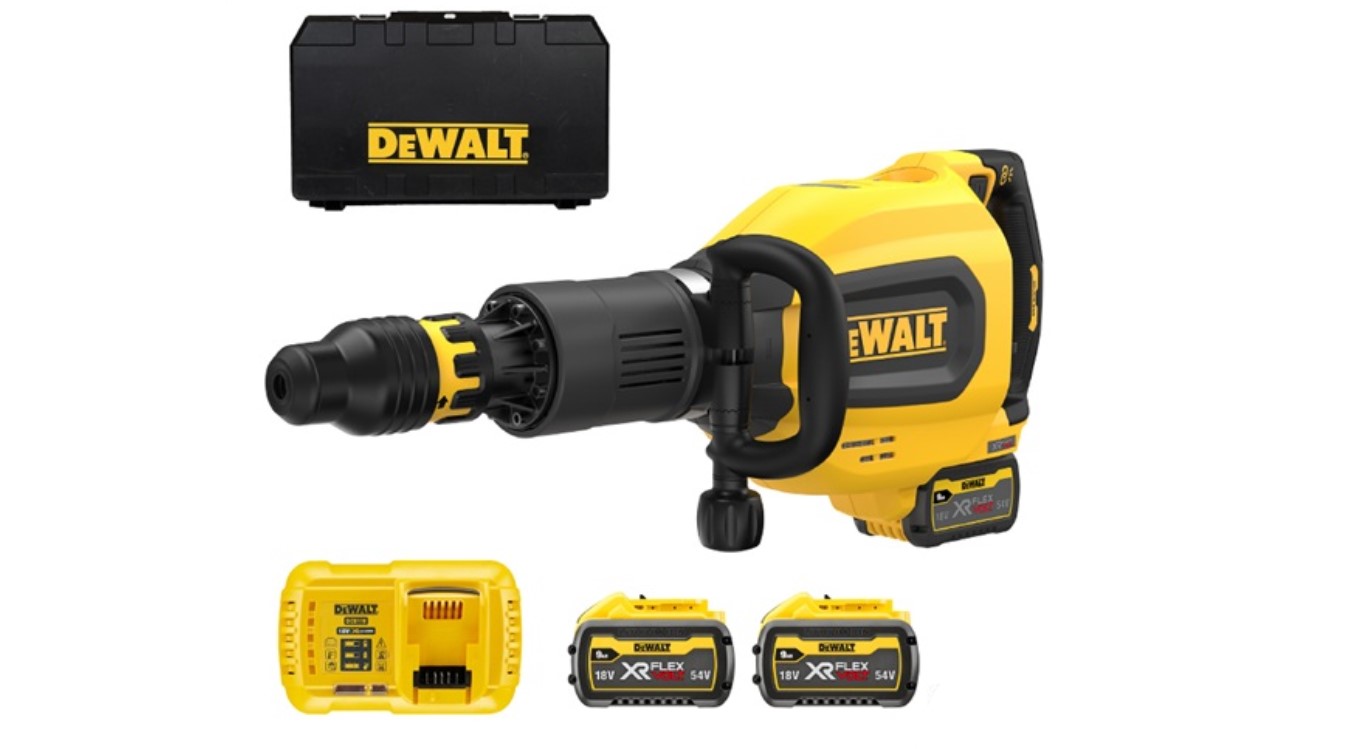 DeWalt DCH911X3-QW Schnurloser Aufbrechhammer SDS-Max FlexVolt 54V 3 x 9.0Ah Li-Ion