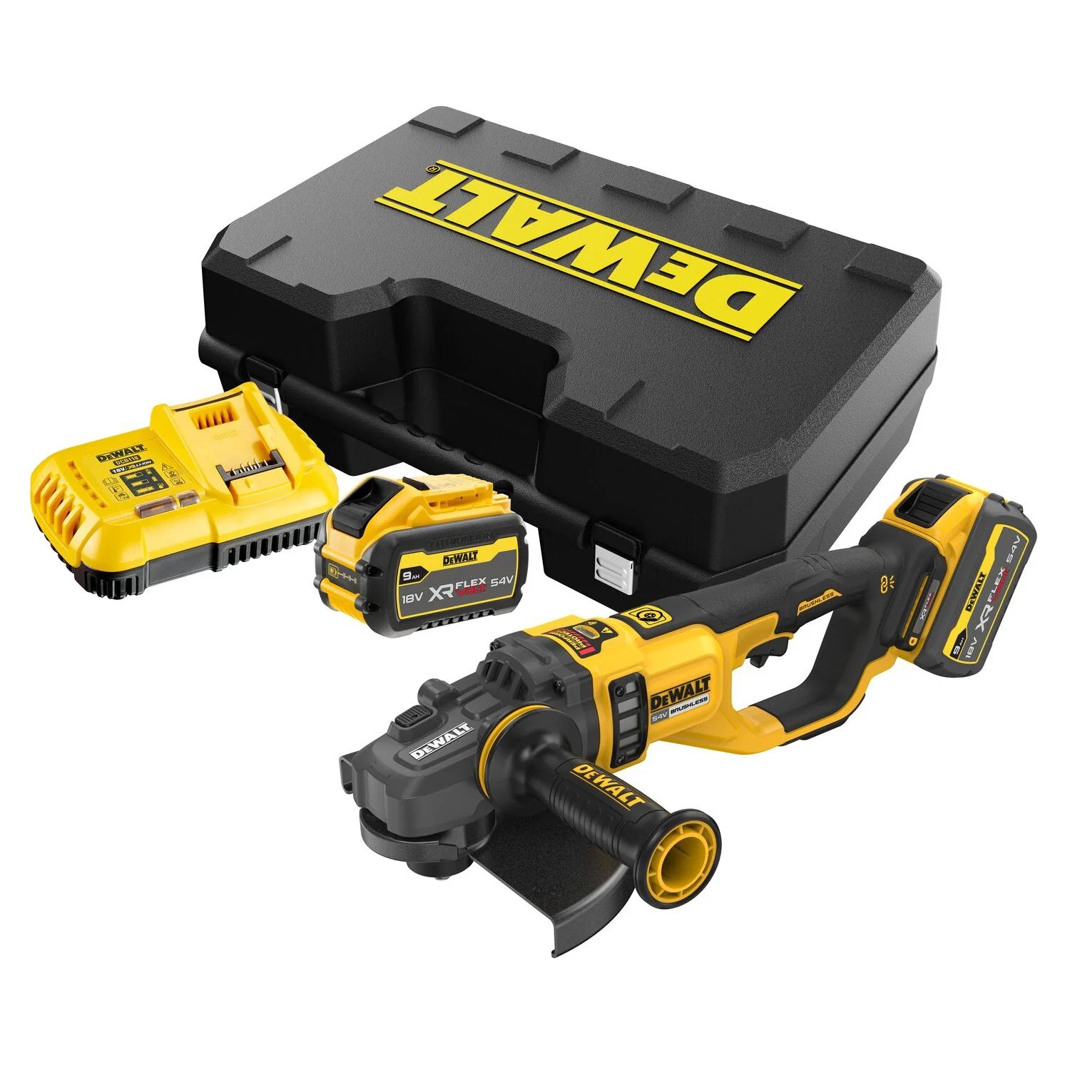 DeWALT DCG460X2-QW XR FlexVolt-Winkelschleifer 230mm 54V 9.0Ah Li-Ion