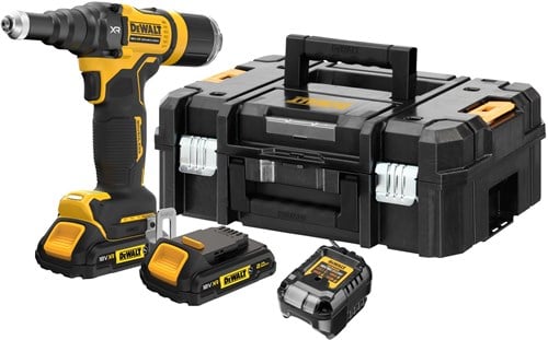 DeWalt DCF403D2GT-QW Kabellose Nietpistole 4,8 mm 18V XR 2x 2,0 Ah und Ladegerät im Koffer