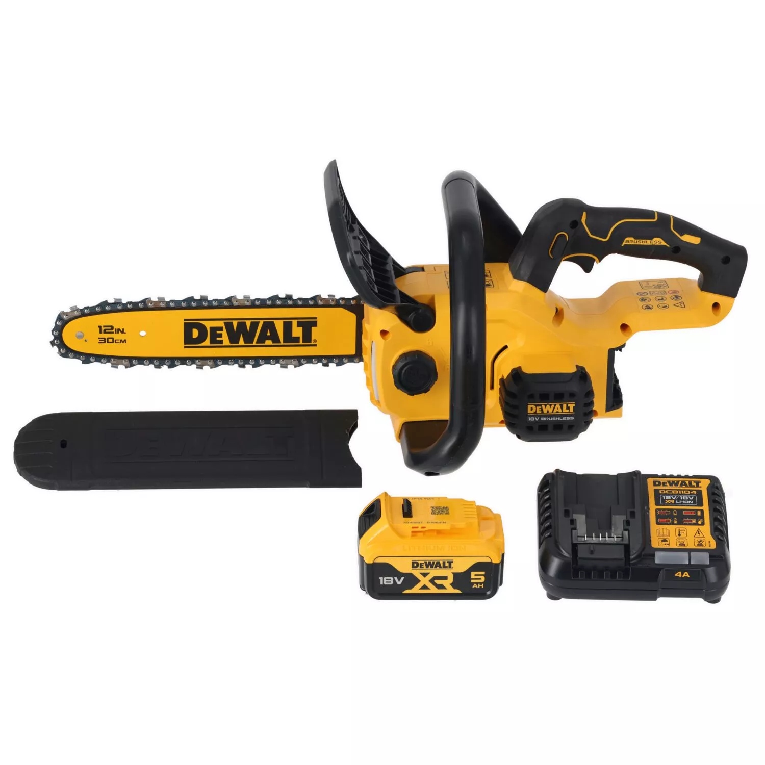 DeWALT DCMCS565P1-QW Kompakte Accu-Kettensäge 30cm 18V XR Brushless 1x 5.0Ah und Ladegerät im Karton
