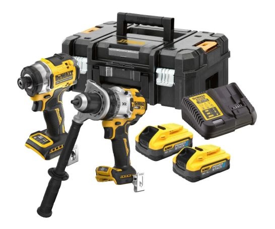 DeWALT DCK2200H2T-QW 18V XR Premium Zwillingssatz: DCD1007 + DCF860 - 2 x 5Ah Powerstack in TSTAK