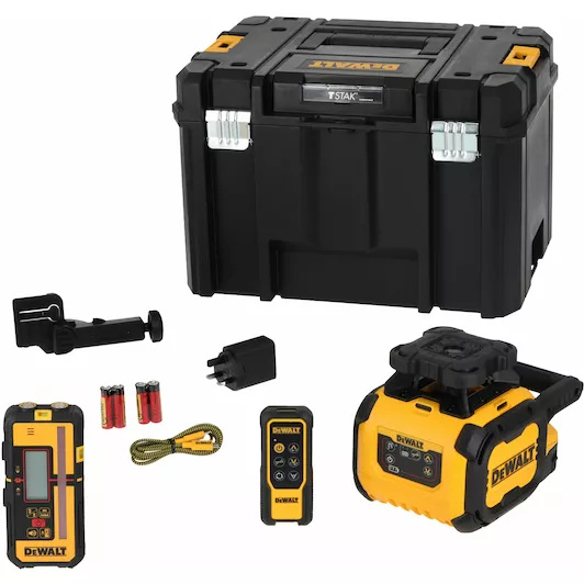 DeWALT DCLE15211R-QW​ Rotationslaser Roter Li-Ionen-Akku und USB-C-Ladekabel