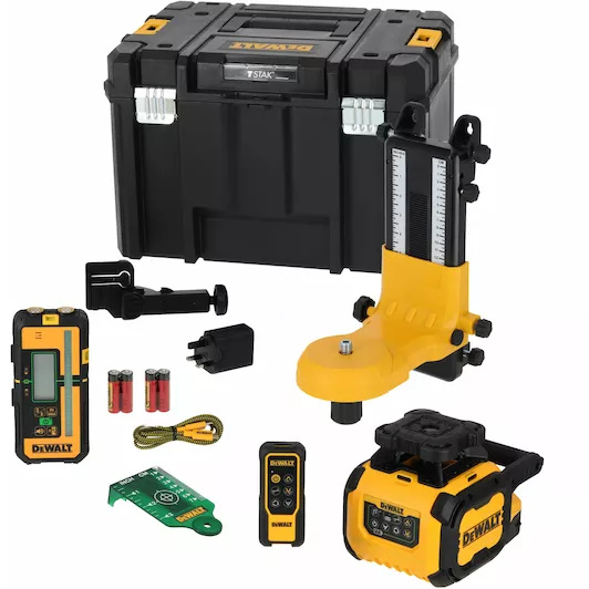 DeWALT DCLE15221G-QW​ Rotationslaser Gr&uuml;ner Li-Ionen-Akku und USB-C-Ladekabel