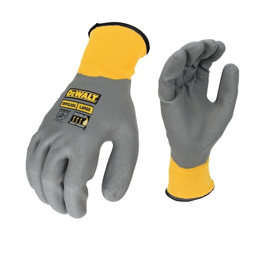 DeWalt Zubehör DPG35LEU Full Dip wasserdichte atmungsaktive Arbeitshandschuhe Größe L