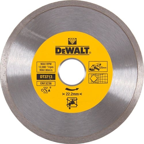 DeWALT Zubehör DT3713-QZ Diamantscheibe, mit geschlossenem Rand, Ø125mm