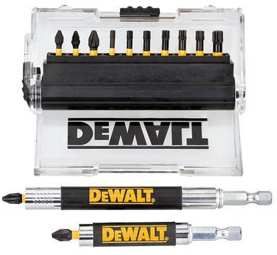 DeWalt Zubehör DT70574T-QZ Impact Torsion 14-teiliges Schraubenbit-Set mit Schraubenführung