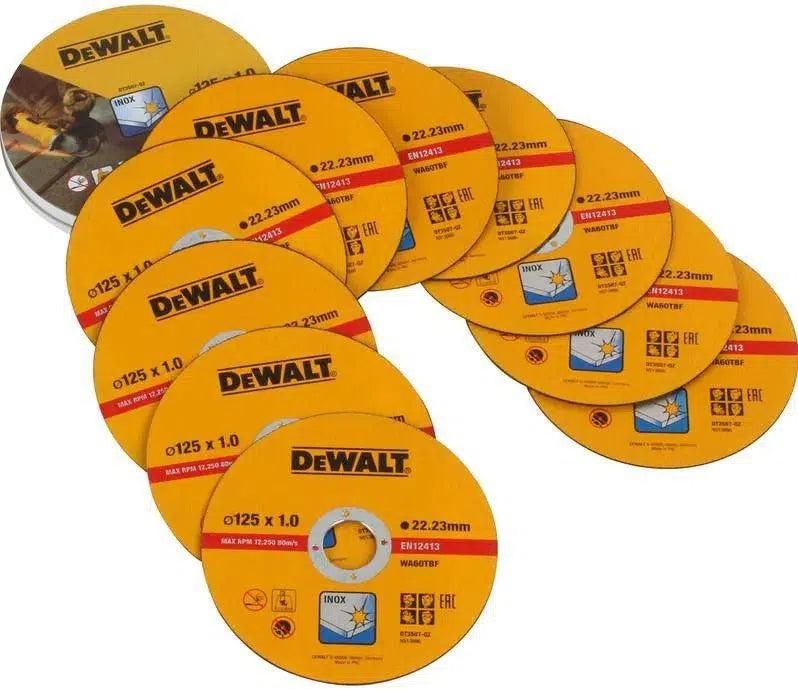 DeWalt Zubehör DT3507-QZ DT3507 Trennscheibe für Edelstahl 125 x 22,23 x 1,0 mm 10 Stück