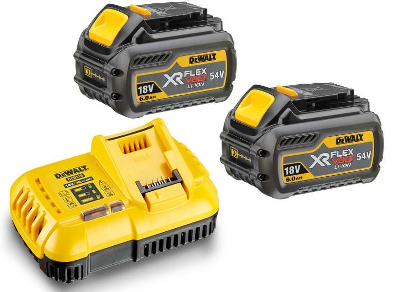 DeWalt Zubehör DCB118T2-QW DCB118T2 FlexVolt Starter Kit - 2 x FlexVolt Akku 54V 6.0Ah Li-Ion + DCB118 Schnellladegerät