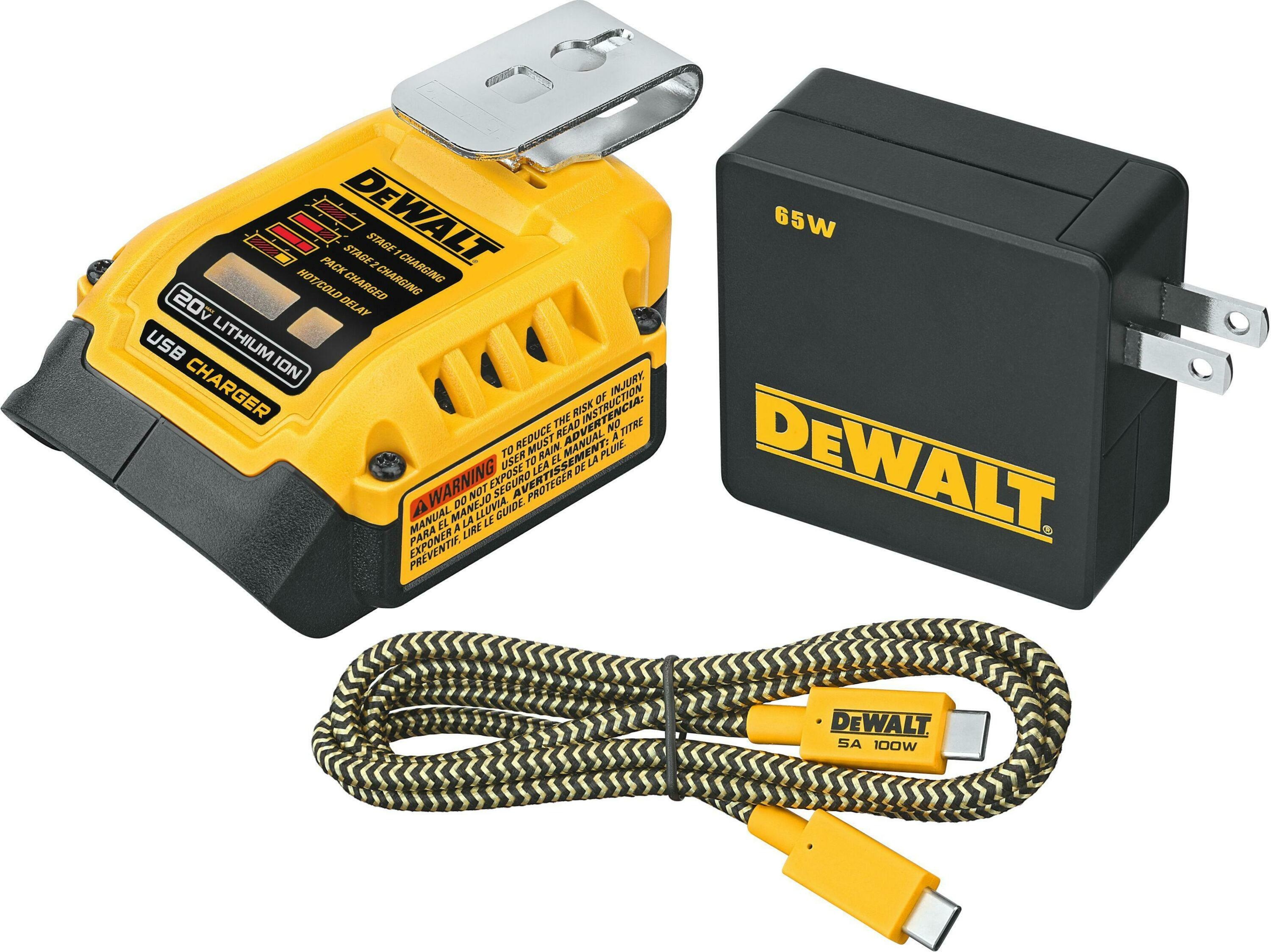 DeWALT Zubehör DCB094K-QW 18 Volt XR USB-Ladeadapter