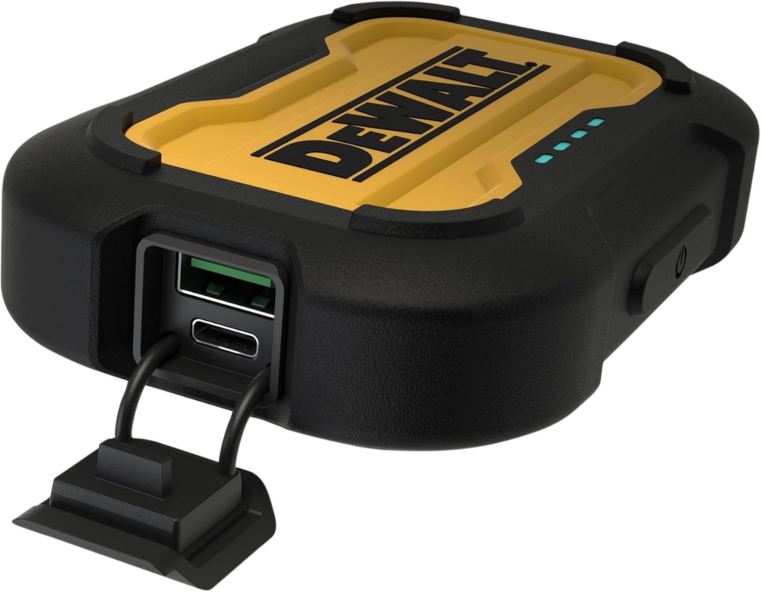 DeWalt Zubeh&ouml;r 215 1643 DWG Powerbank 10Ah inkl. 2 Ladeanschl&uuml;sse und Typ C nach USB Kabel