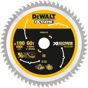 DeWalt Zubehör DT99564-QZ Kreissägeblatt XR,190mmx30mm,60T,CSB