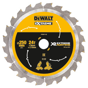 DeWalt Zubehör DT99571-QZ Kreissägeblatt XR,250mmx30mm,24T,CSB