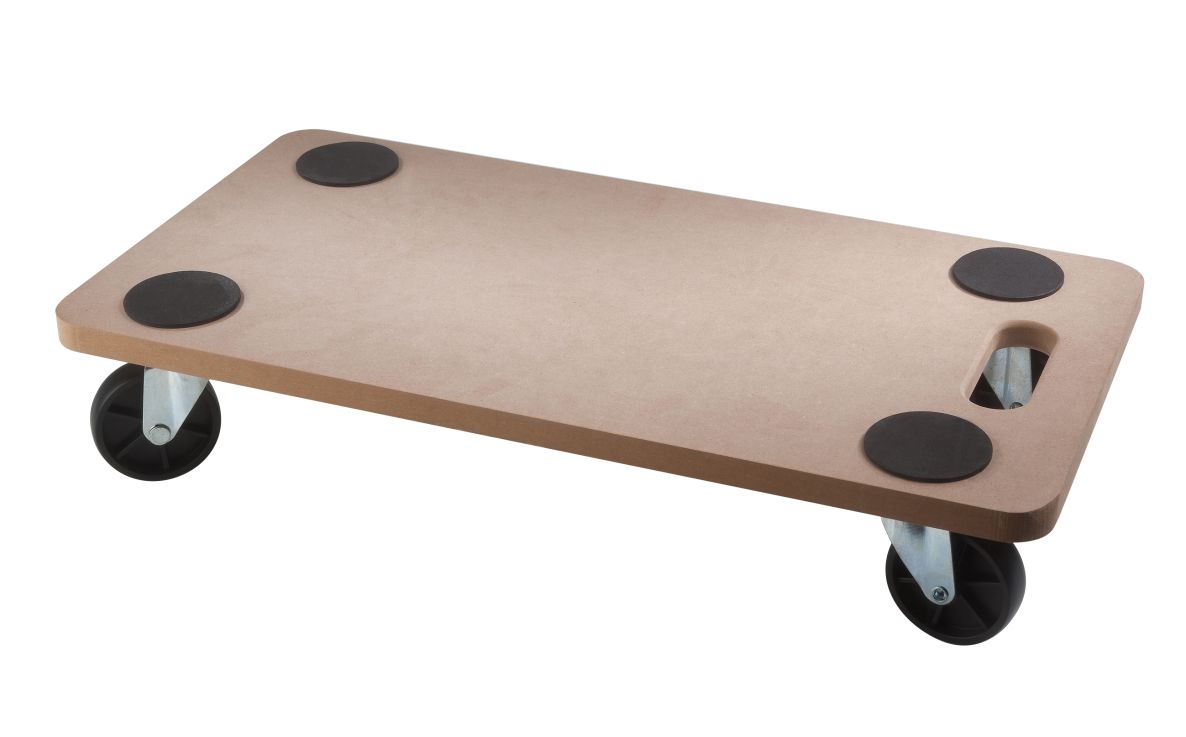 DIGGERS DIG788 MDF-Roller, 58x29cm, 150kg Kapazität, 50mm harte PP-Räder, FSC 100%