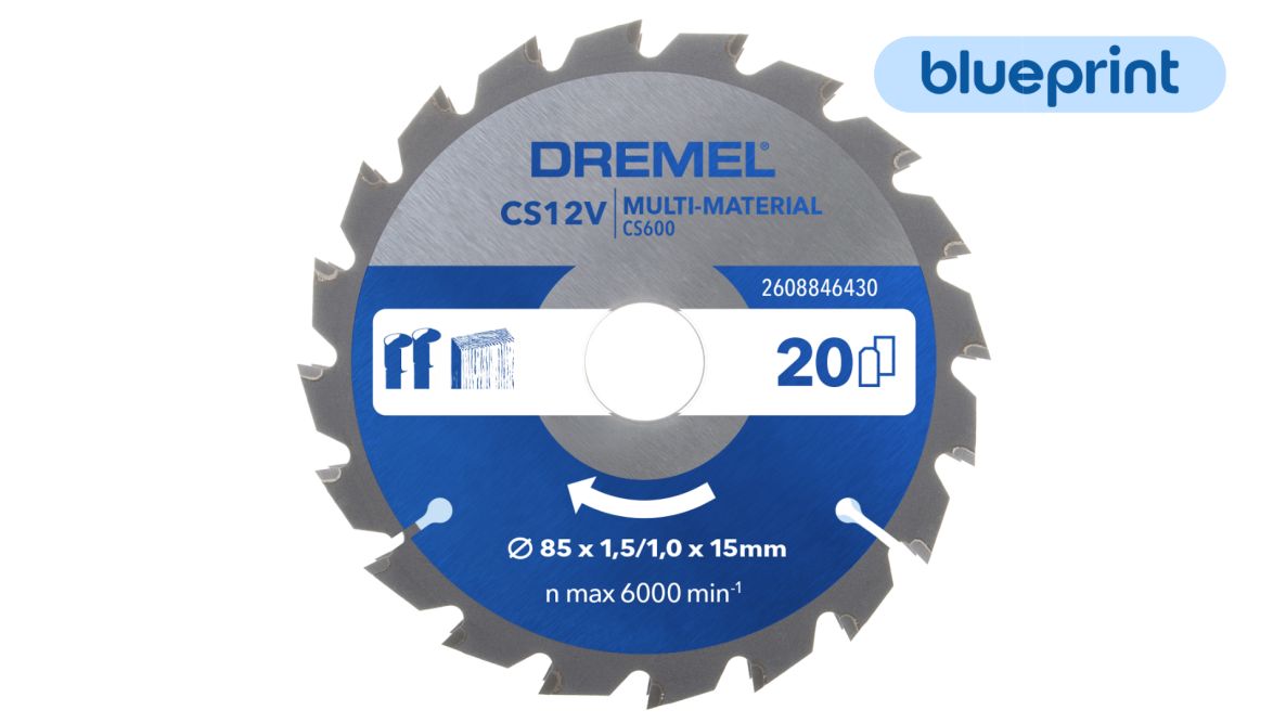 Dremel 2608846430 BluePrint 6430 Mehrzweck-Kreissägeblatt 85mm
