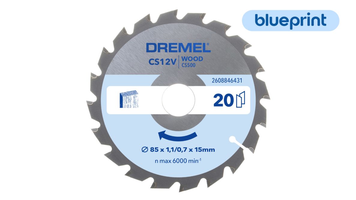 Dremel 2608846431 BluePrint Wood 6431 Kreissägeblatt 85mm Holz
