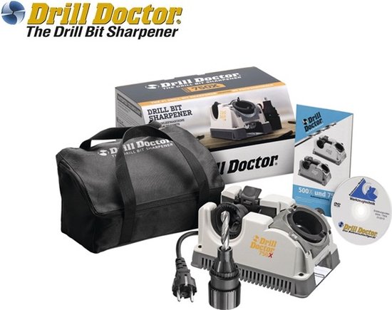 Drill Doctor DD500XIBM Bohrerschleifer 118,135 und Spaltkeil + Taschenlampe