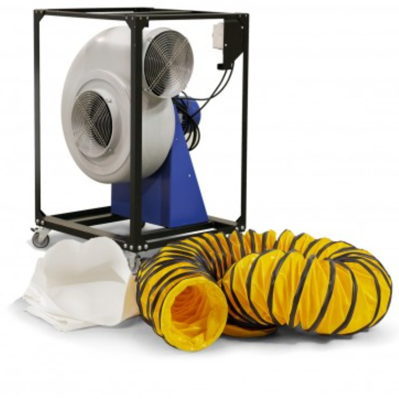 Dryfast DRFC300PLSAU  Radialventilator mit 1 Staubbeutel und 1 Luftförderschlauch (10 Meter)